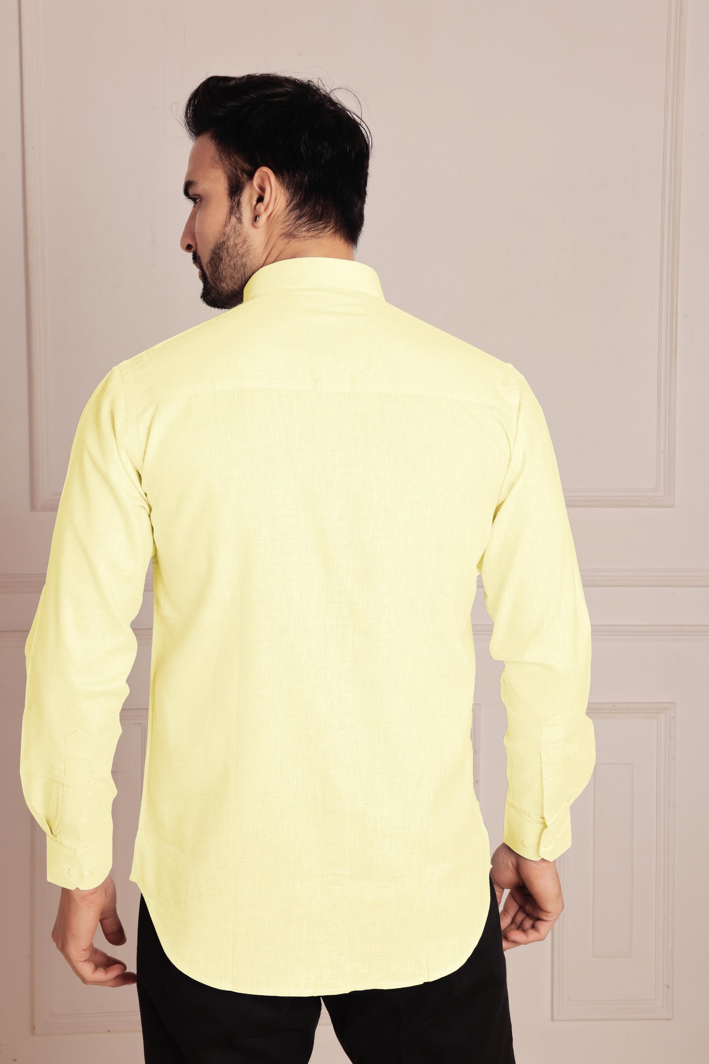 Light Yellow Premium Linen Shirt