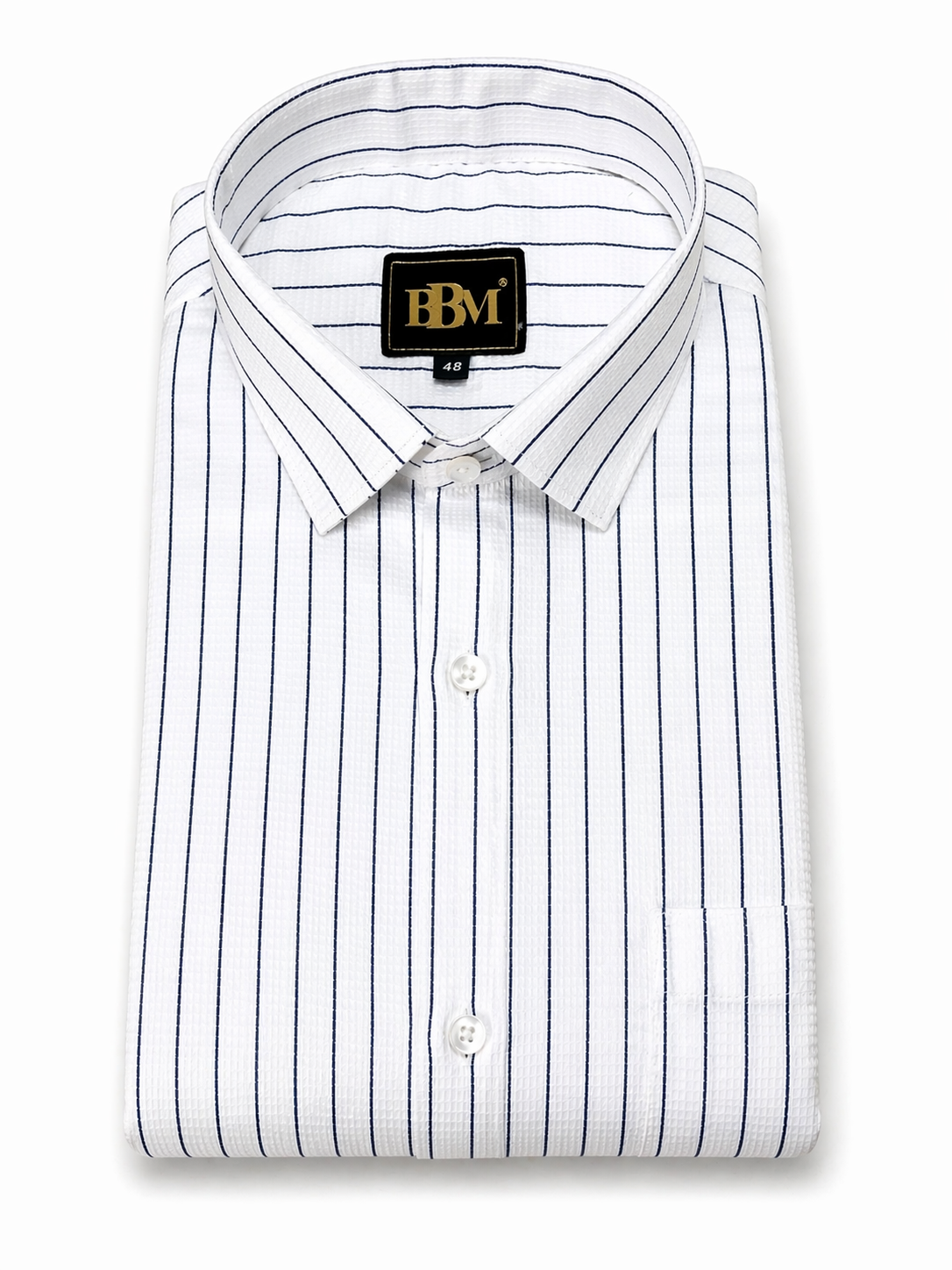 Navy Blue Lining Formal Shirt for Men