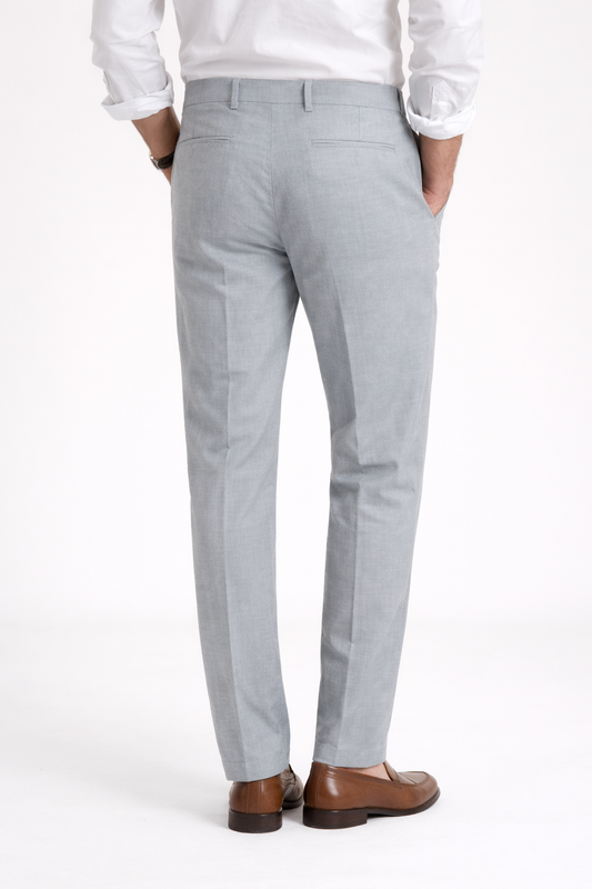 Grey Linen Trousers Formal Wear Pant