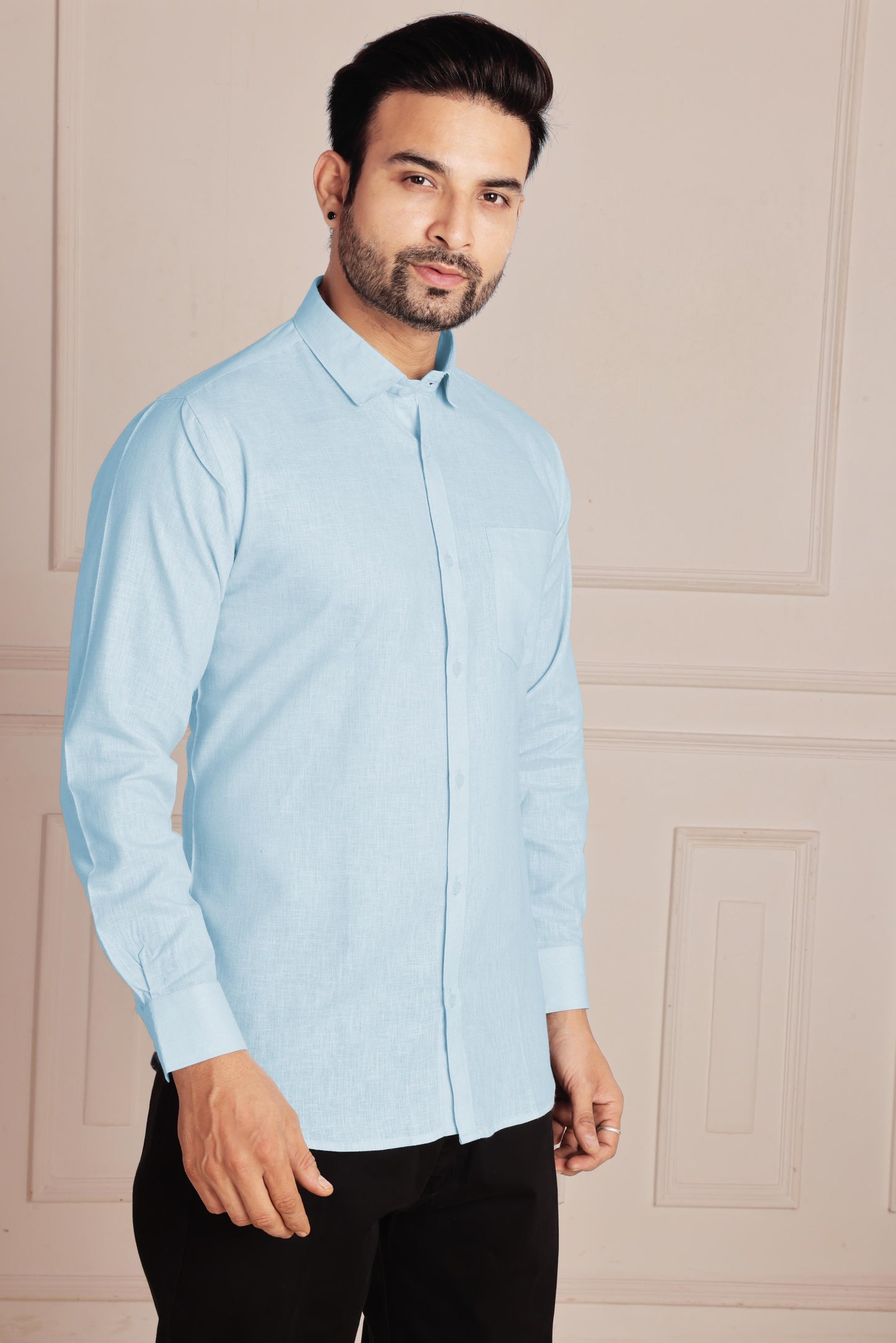 Sky Blue Premium Linen Shirt
