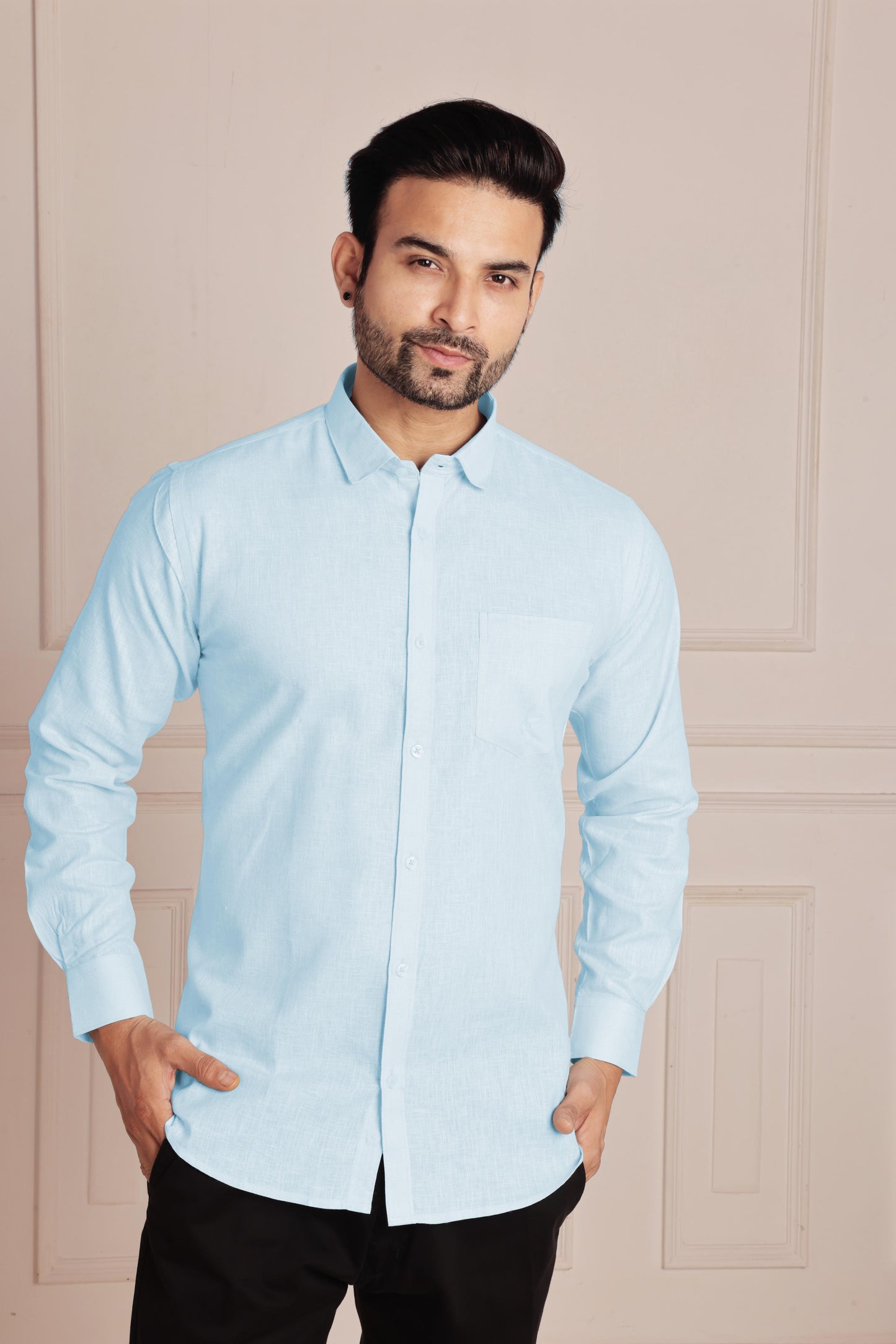 Sky Blue Premium Linen Shirt