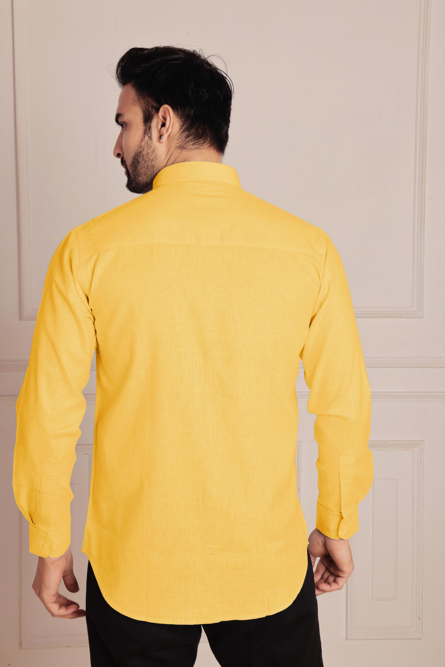 Mustard Yellow Premium Linen Shirt