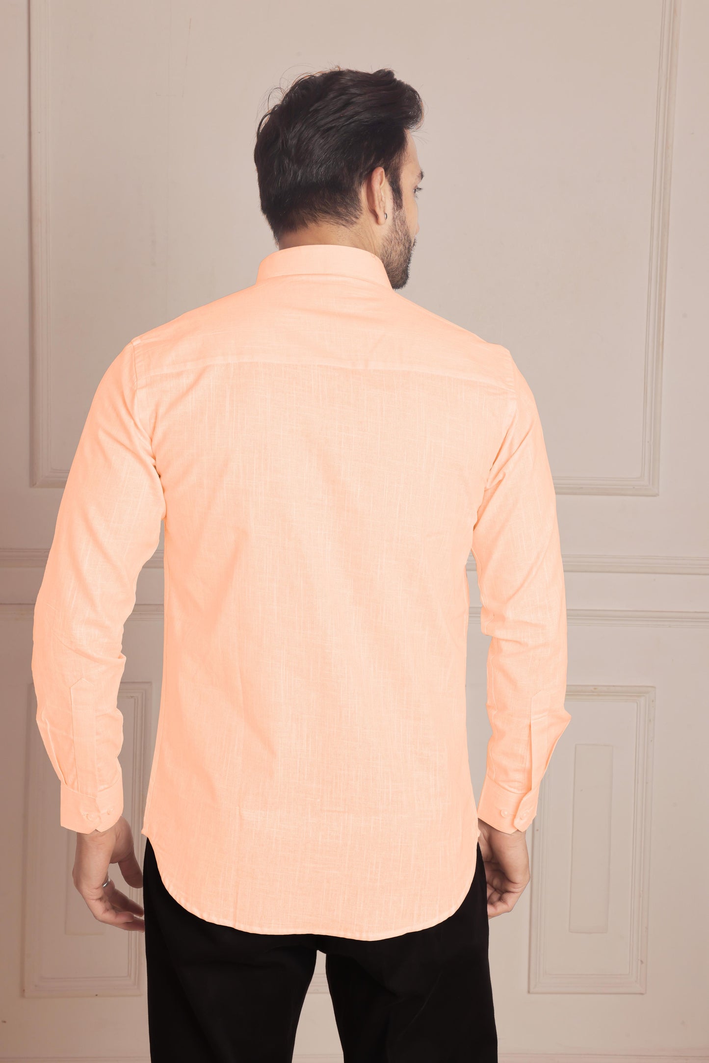 Peach Premium Linen Shirt