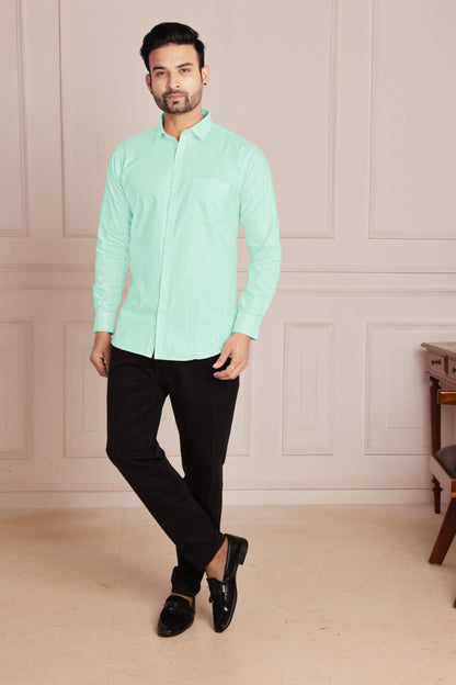 Mint Green Premium Linen Shirt