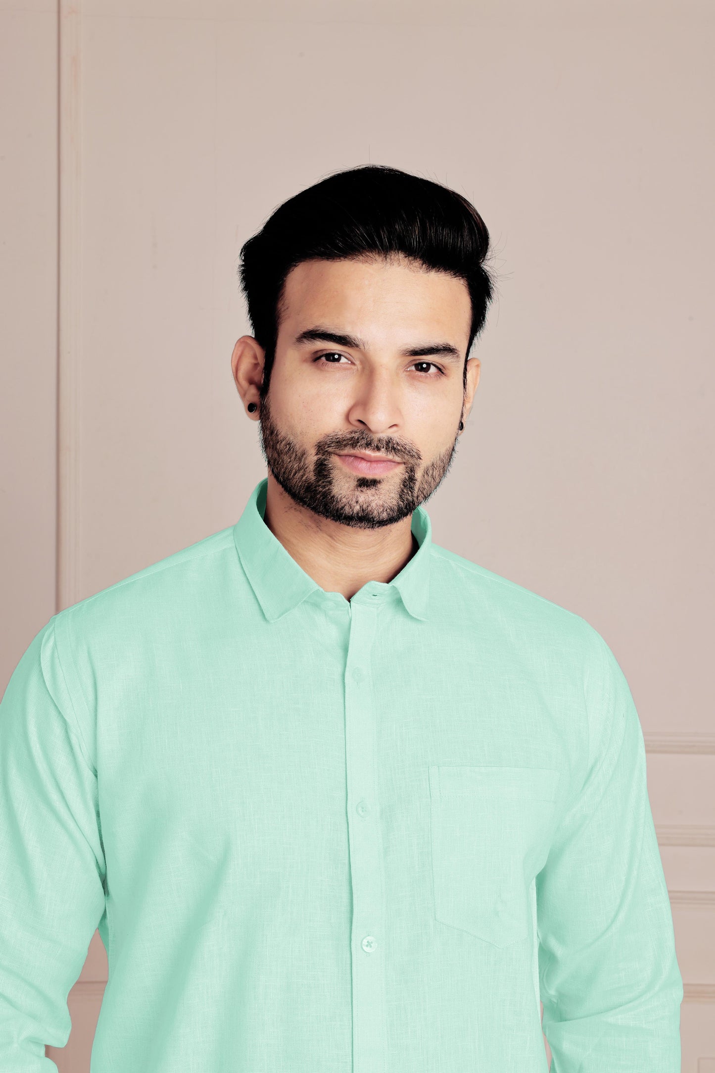 Mint Green Premium Linen Shirt