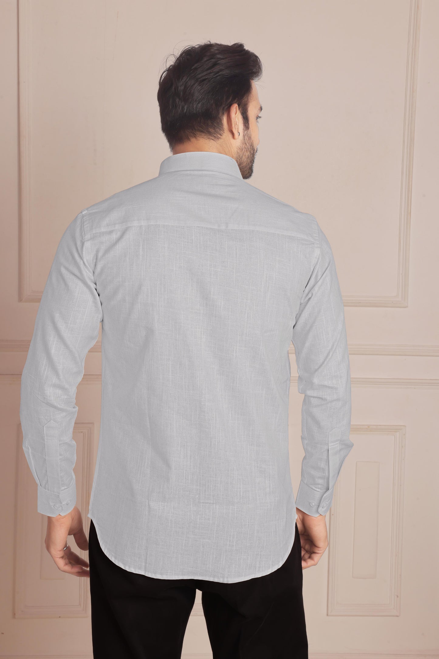 Grey Premium Linen Shirt for Men