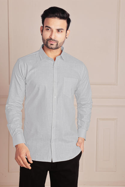 Grey Premium Linen Shirt for Men
