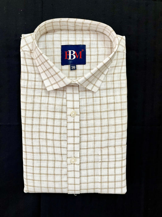 Khadi Checks Cotton Shirt – Full Sleeves