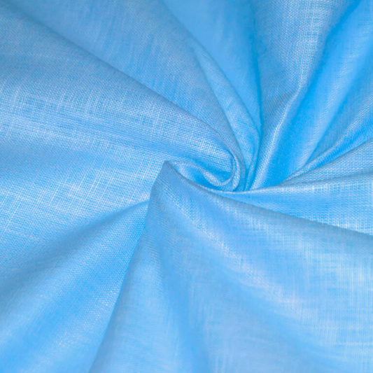Blue Linen Cotton Fabric