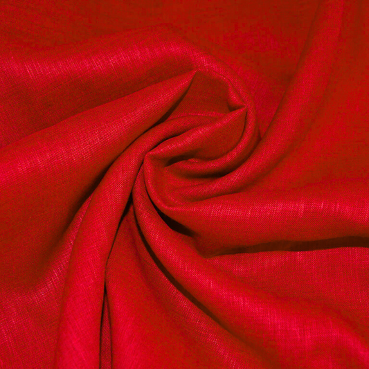 Red Linen Cotton Fabric
