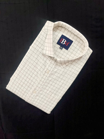 Men's Linen Cotton Black Checks Shirt