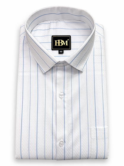Blue Broad Lining Formal Shirt for Men