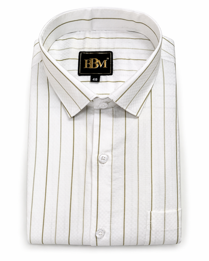 Green Broad Lining Formal Shirt for Men+ Black Linen Trousers Formal Wear Pant