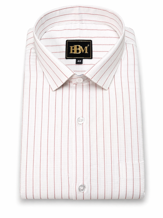 Red Lining Formal Shirt+ Black Linen Pant