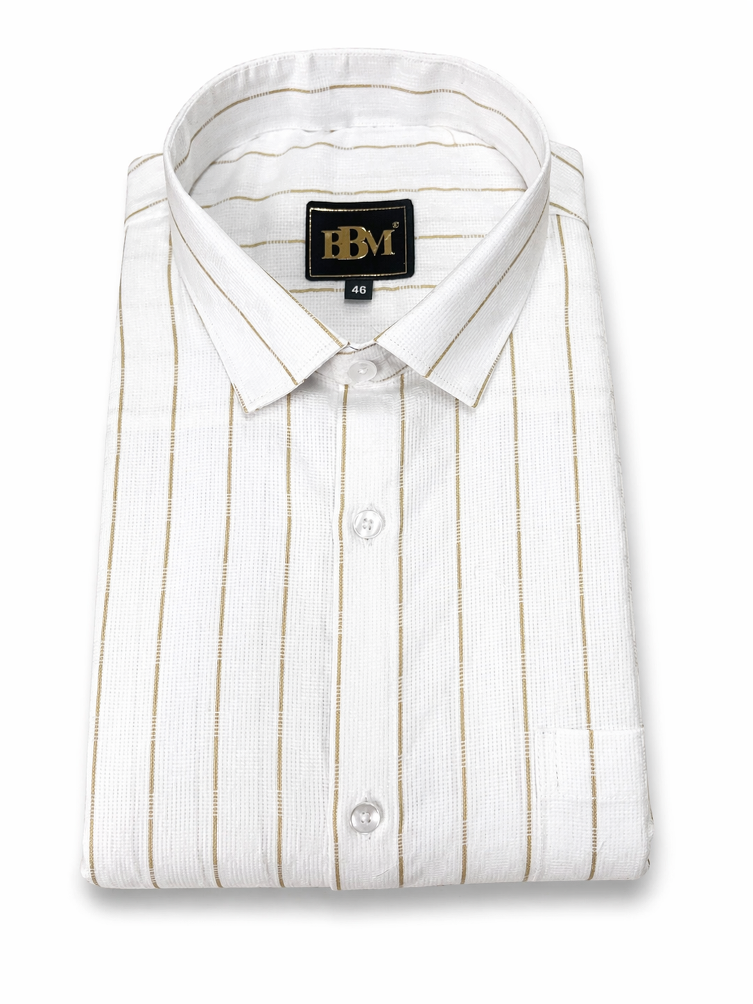 Yellow Broad Lining Formal Shirt for Men