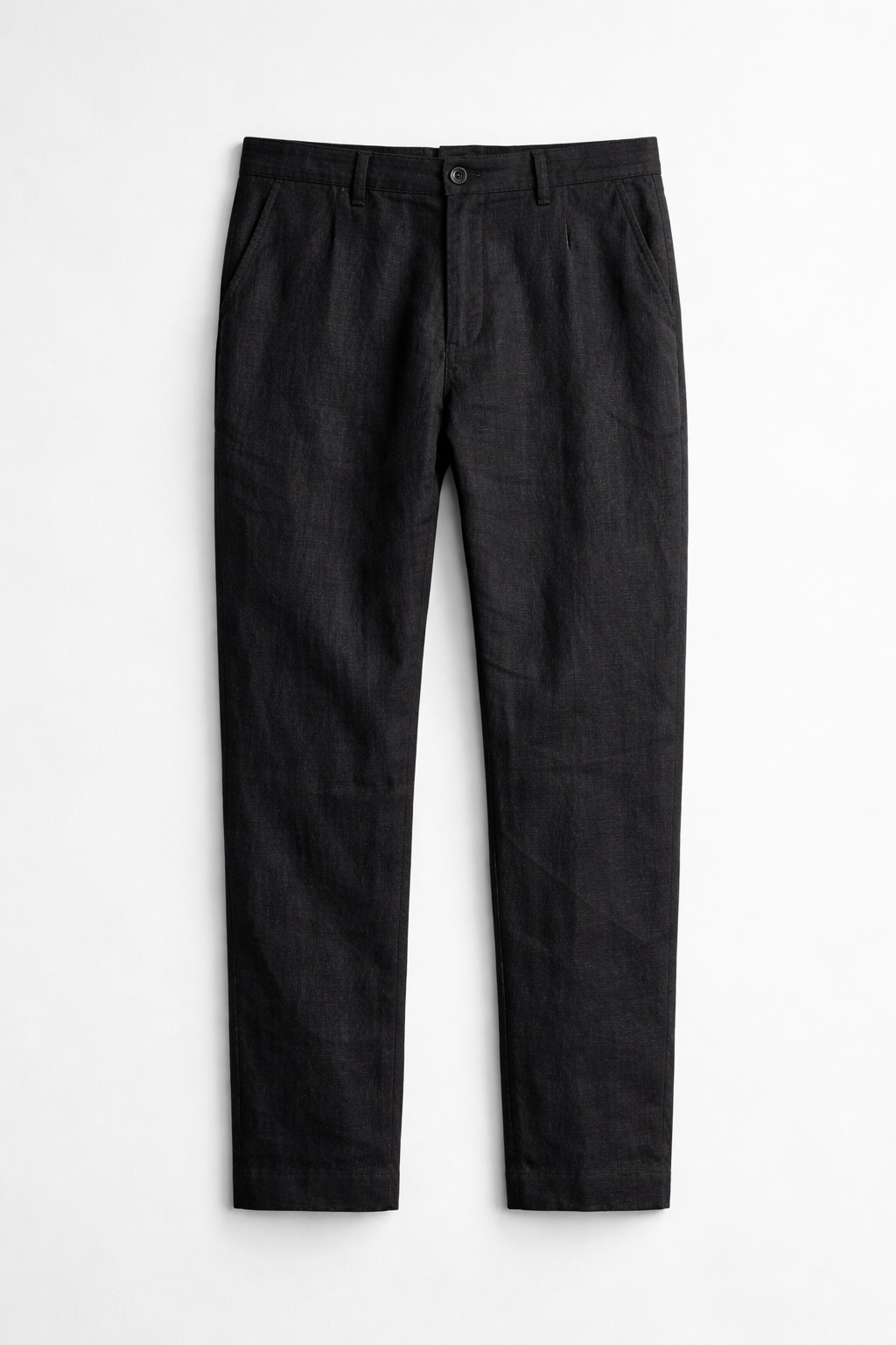 White Shirt Half Sleeves & Black Trouser Linen Cotton Combo for Men