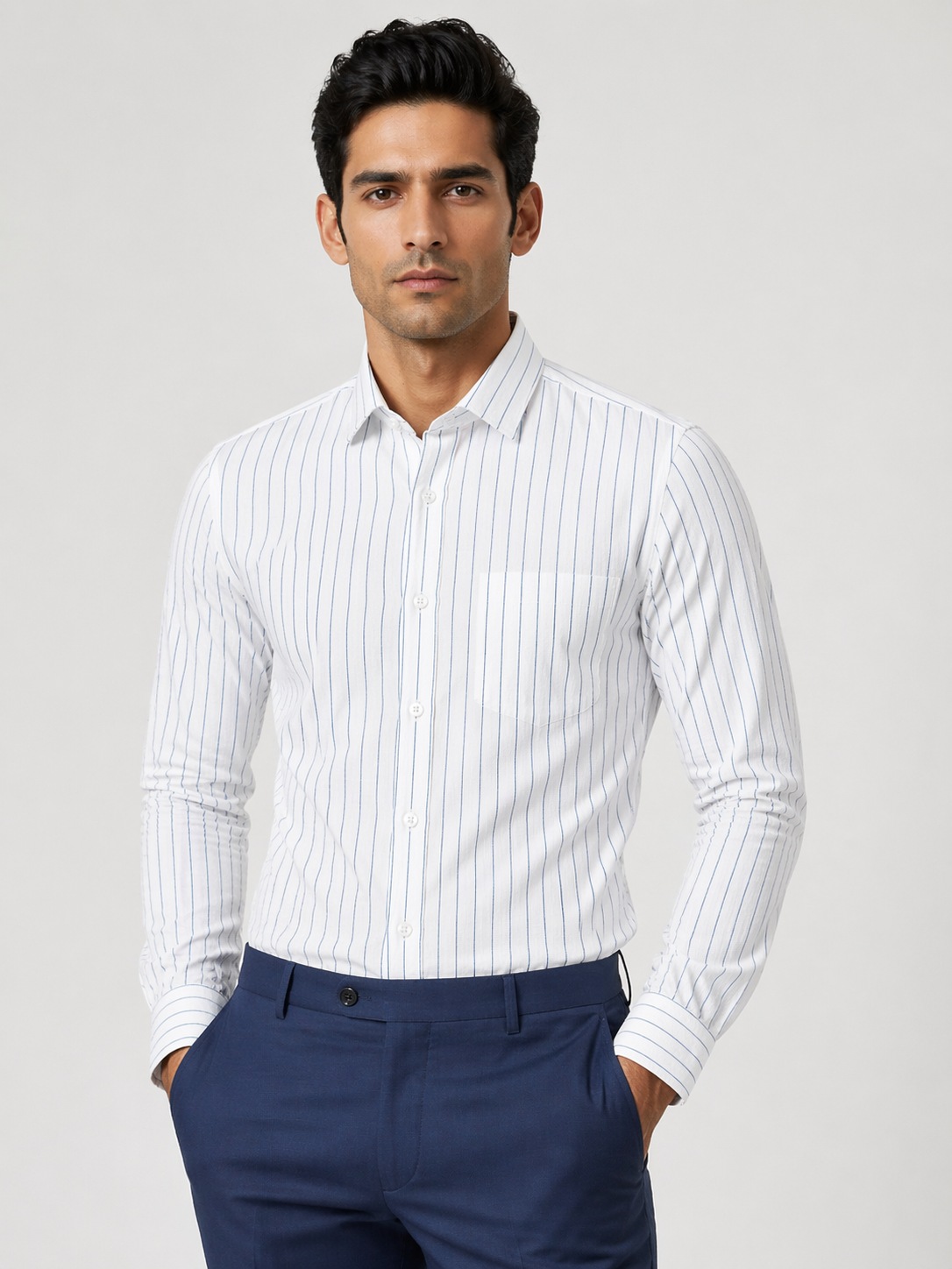 Blue Lining Formal Shirt for Men