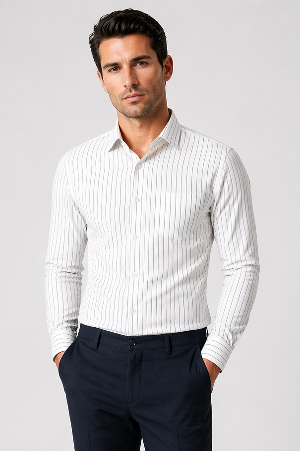 Dark Brown Lining Formal Shirt for Men