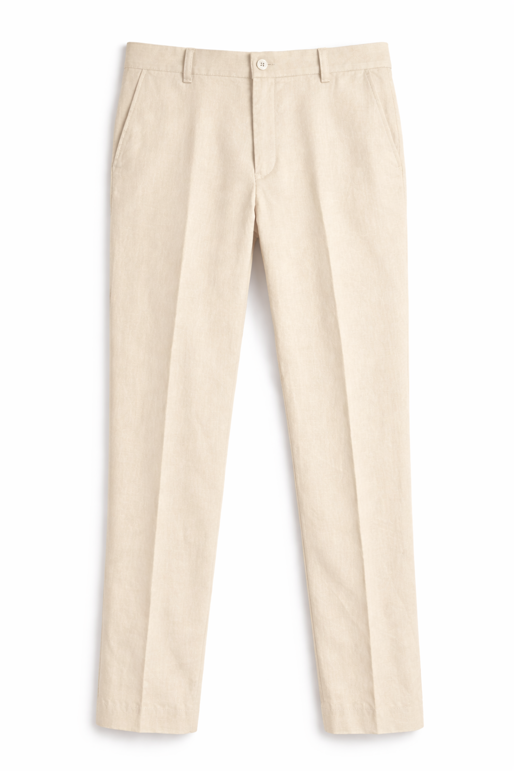 Cream Linen Trousers Formal Wear Pant