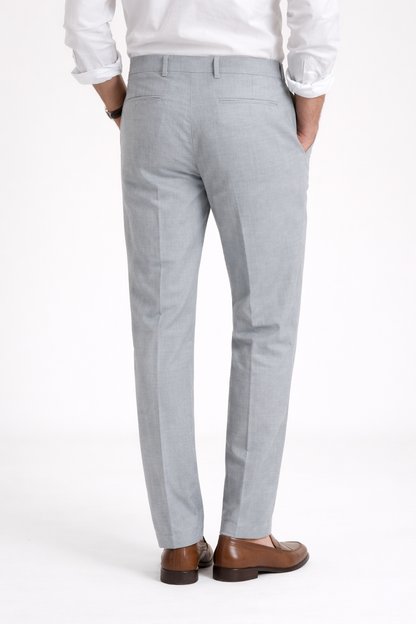 Light Grey Linen Trousers Formal Wear Pant