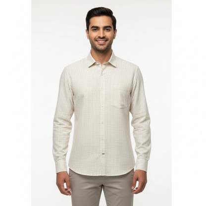Khadi Lining Cotton Shirt – Full Sleeves