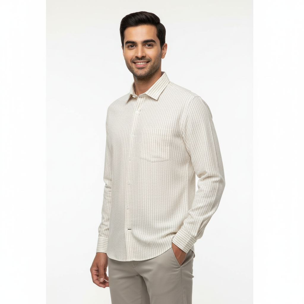 Khadi Lining Cotton Shirt – Full Sleeves