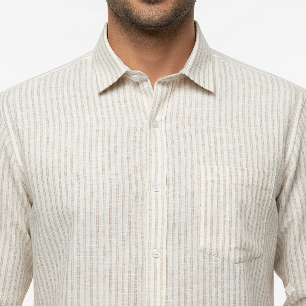 Khadi Lining Cotton Shirt – Full Sleeves