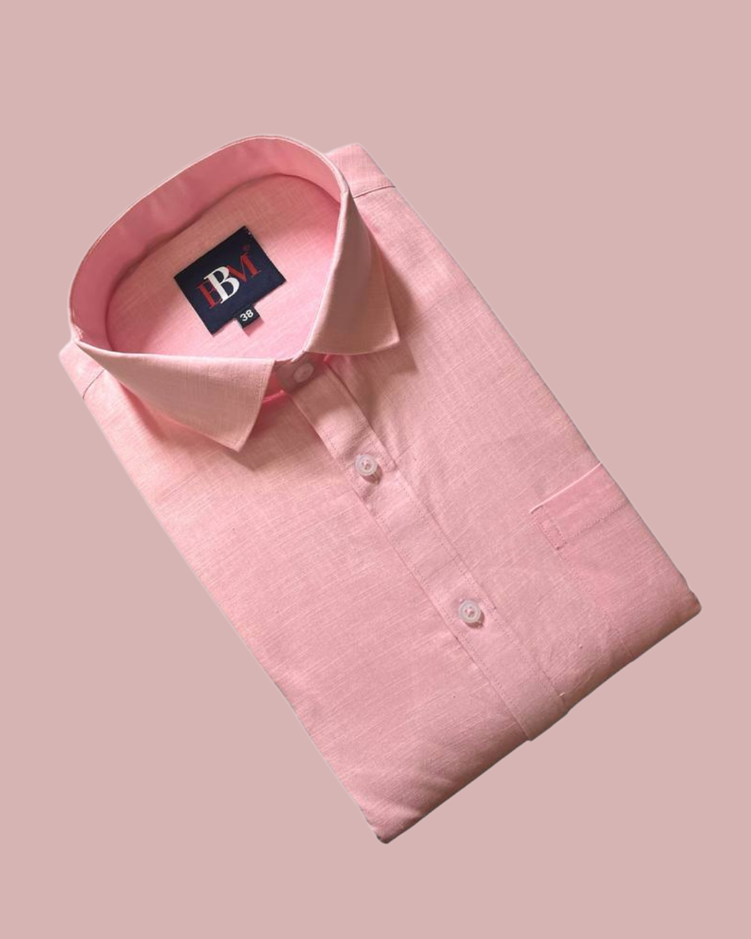 Premium pink linen half sleeve shirt for men by BBM. Minimal design, soft linen texture, and refined everyday elegance.