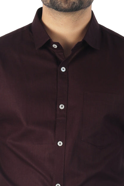 Close-up of purple linen cotton fabric texture