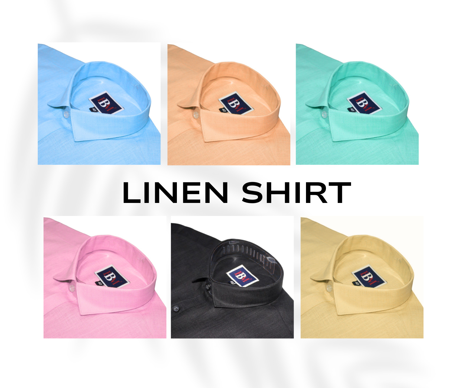 collage of linen shirt colour