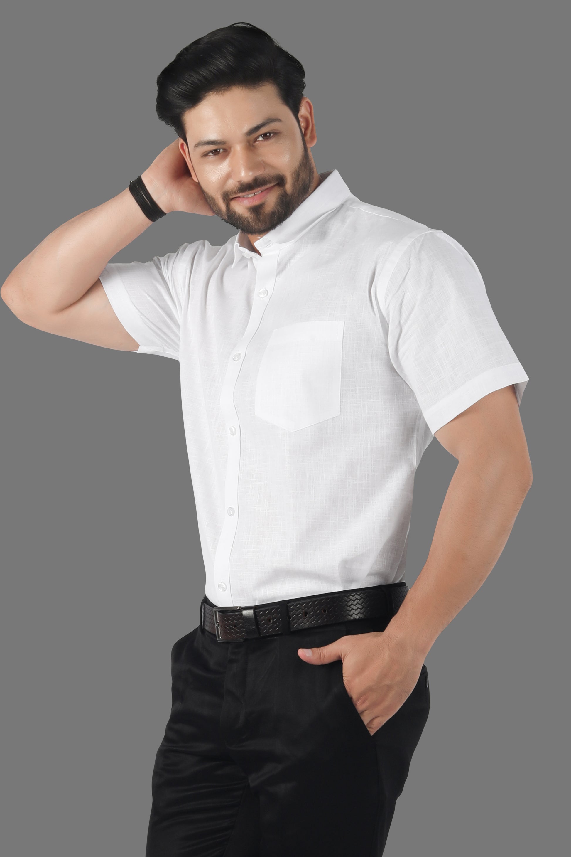 white linen cotton shirt