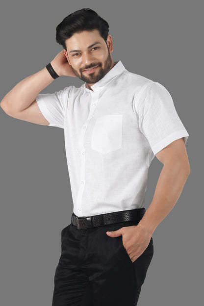 white linen cotton shirt